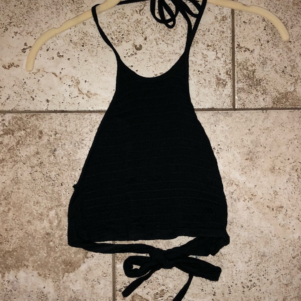 Black halter top